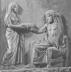 Cronus krijgt steen van Rhea