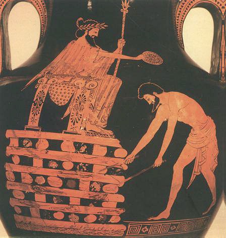 croesus op brandstapel